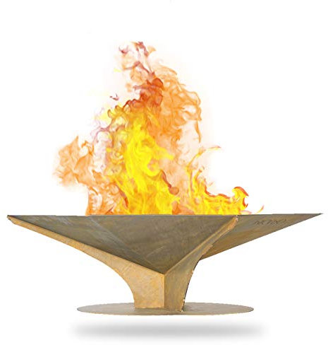 EDLE Design Feuerschale FIRE von MICARO I Made in Austria I Premium Feuerschale für den Garten I Gerade Form I Magische Feuerstelle für Sinnliche Momente I 100 x 60 x 30 cm (L, B, H)