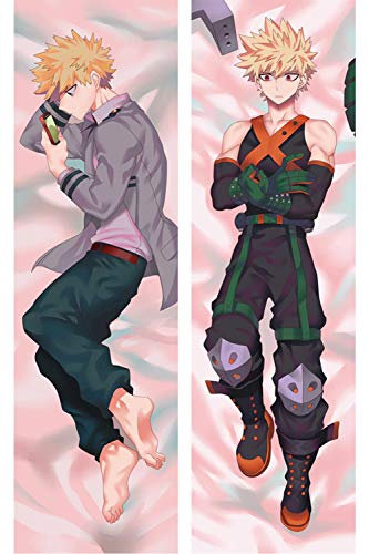 retsamradassaT My Hero Academia Bakugou Katsuki Kissenbezug, 150 x 50 cm, pfirsichfarben
