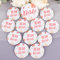 FLOFIA 12Pcs Bride Buttons Team Bride Buttons Braut JGA Buttons mit Blumenmuster Junggesellenabschied Party Buttons Hochzeit Zubehör Brautaccessoires Rosa English
