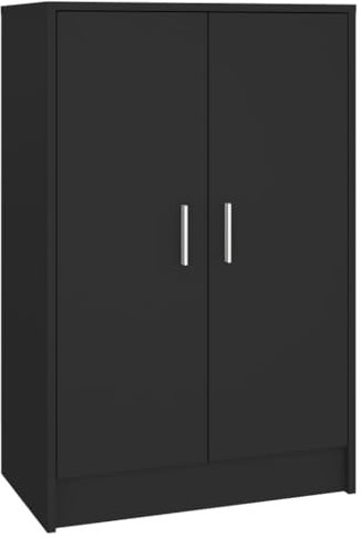 vidaXL Schuhschrank Schuhregal Schuhablage Schuhaufbewahrung Schuhständer Schuhorganizer Schuhkommode Flurkommode Schwarz 60x35x92cm Holzwerkstoff
