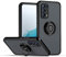XINYEXIN Coque pour Oppo Find X3 Lite, Etui Téléphone Antichoc avec Anneau de Support, Hard PC et TPU Bumper Mat Translucide Case Cover - Noir
