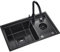 Lavello da Cucina da Incasso da 28 Lavello di Grande capacità Profondo 24 Cm Lavello per Lavatrice in Vetro in Acciaio Inossidabile Calibro 18 Lavello da Cucina con Accessori