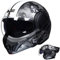 ILM Motorradhelm Integralhelm Klapphelm Fullface Helm Herren Damen ATV UTV mit 180° Umkehrbarer Kinnschutz ECE Model-B707,Camouflage, XL