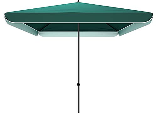 Gartenschirm Sonnenschirm Rechteckig Terrassenschirm Sonnenschirm Gartenschirm Strandschirm Balkonschirm Grün, Tischschirm Marktschirm, Sonnenschutz Regenfest, Ohne Sockel, Upf50+