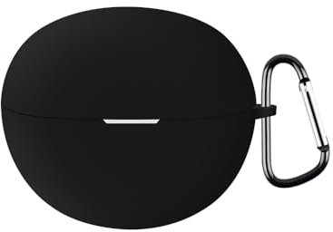 AKABEILA HUAWEI FreeClip - Funda de silicona suave de carga inalámbrica con mosquetón, funda para auriculares a prueba de golpes, LED visible, deportes, negocios, ocio, viajes