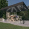 Iiaky Pavillon mit LED-Lichterkette 3x4 m Anthrazit Pop Up Pavillon Wasserdicht Stabil Winterfest