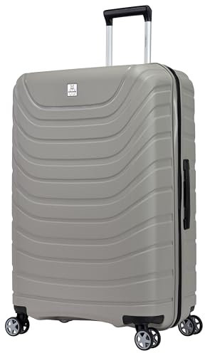 Probeetle by Eminent Koffer Voyager XXI Erweiterbar 77cm 116/127L Hartschalenkoffer L Extra Stark Polypropylen 4 Doppelrollen Grau