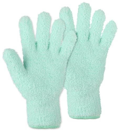 Cleaning Gloves 1 Pair Microfiber Gloves,Washable Microfiber Plant Dusting Gloves Reusable Dusting Gloves Cleaning Gloves Mittens for Plants House Cars Blinds Dusting Furniture and Small Objects