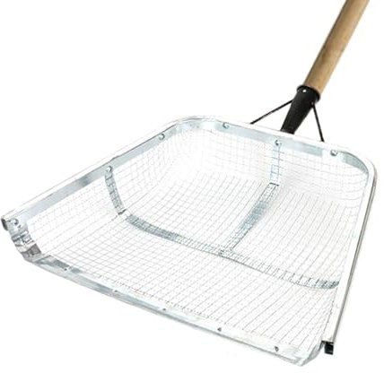 Generic Grain Sieve Shovel - Gardening Soil Sifter, Metal Corn Scoop, Sturdy Stainless Steel Easy Grip Sifting Shovel For Gardening Farming