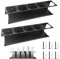 gQsskli 2 Pièces Porte-Bouteilles, Porte-Bouteilles avec Tubes D'expansion et Vis, Porte-Bouteilles en acier au Carbone, Adapté aux Caravanes, Garages, Locaux à Outils (42 × 9 × 10 cm) (Noir)