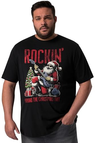 Men Plus Herren große Größen Übergrößen Menswear L-8XL T-Shirt, Halbarm, großer Xmas-Print, Rundhals 832180