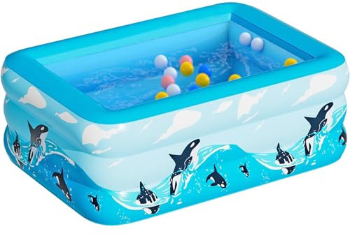Piscina Gonfiabile Bambini,Piscina Baby,Durevole e Sicuro,Piscina Anulare per Bambini,Piscinetta per Bambini,Piscinette Giocattoli Estivi per Giochi per Feste in Piscina All'aperto