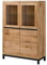 MASSIVMOEBEL24.DE VILLANDERS Vitrine 103x40x148 Wildeiche geölt, Farbe:Natur geölt, Größe:103x40x148 cm (BxTxH)