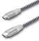 Fasgear Cavo da USB C a Micro USB da 1 m, in nylon intrecciato da tipo C a micro USB, compatibile con Galaxy S7/S6, HTC One/10 e altri (grigio, 1m)