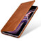 StilGut Book Type Flip Case for Galaxy Note 9, Genuine Leather Galaxy Note 9 Case, Cognac Brown