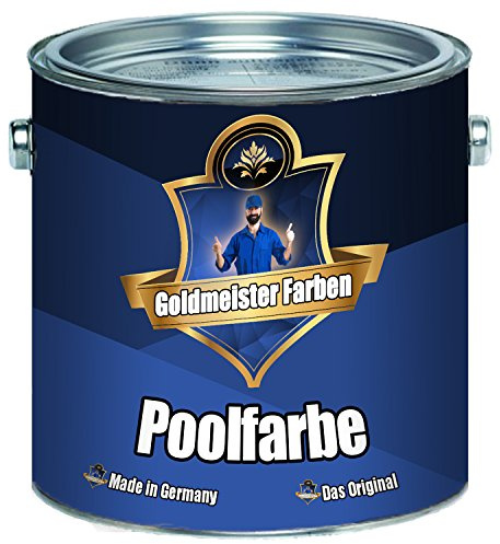 Goldmeister Farben Schwimmbeckenfarbe für GFK, Kunststoff und Polyester 2 Komponenten Poolfarbe inkl. Härter in Blau Weiß Grün Grau Anthrazitgrau Lichtgrau Seegrün Farbauswahl (5 L, Lichtgrau)