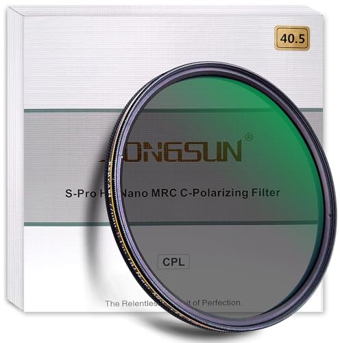 JONGSUN Filtre Polarisant 40.5mm, Polarisant Circulaire, S-Pro HD Nano MRC16, 52mm Polarizing Filter, Verre Optique, Filtre CPL
