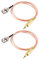 sourcing map BNC Male to 3.5mm (1/8) Male Coaxial Power Audio Cable 50 ohm 2 ft 2pcs