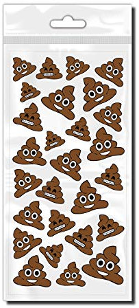 Kothaufen Sticker spassige Kackhaufen Emoji als Outdoor Bike Sticker Set für Fahrrad ✓ Schöne Aufkleber ✓ | D00087