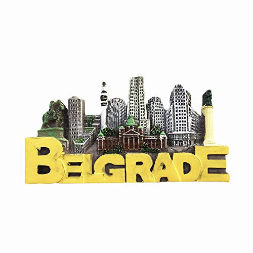 Belgrade Serbien 3D-Buchstaben Kühlschrankmagnet aus Kunstharz, Reise-Souvenirs, handgefertigt, Heim- und Küchendekoration, Belgrade-Kühlschrankmagnet, Sammlung, Geschenk