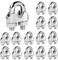 SUNSK Morsetti a Cavallotto M4 fune metallica morsetto acciaio inossidabile clip cavo per 4mm fune metallica 15 pezzi