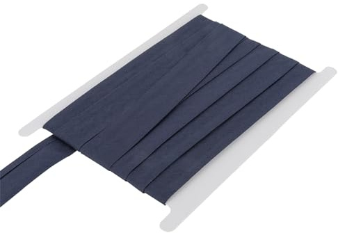 DFL 100% Cotton Bias Binding Tape, Premium Sewing Trim – 5 Metre Length | 1 Inch (25 mm) or 1/2 Inch (13 mm) Widths | 30 Colours for Quilting, Dressmaking & Crafts(Navy Blue,1 Inch/25mm Wide)
