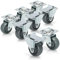 com-four® 8x Rollen zum Anschrauben - Möbel Lenkrollen 4x mit und 4x ohne Schwenklager - Transportrollen ohne Bremse (8 Stück - 37mm 240kg ohne Bremse)
