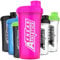 Protein Shaker Bottle 700ml Premium BPA Free shaker Bottle by Freak Athletics (Pink Transparent / Pink Lid)