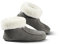 Fellhof handgemachter Hüttenpatschen aus Lammfell Hausschuh Damen Herren Unisex gefüttert Winter-Sommer Hausschuhe Naturprodukt atmungsaktiv (grau Gr. 47)