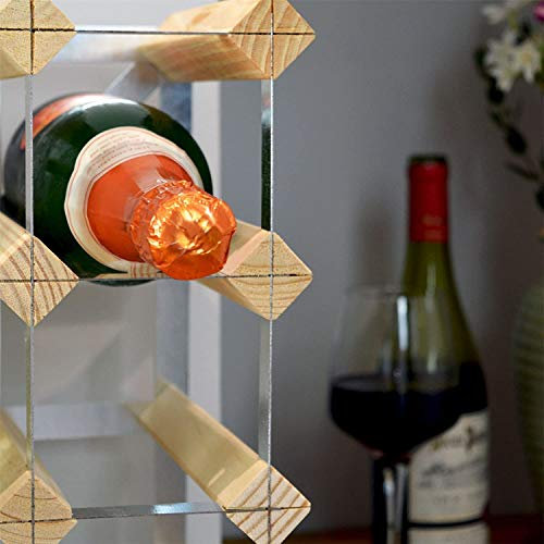 Chabrias Ltd Traditional Wine Rack Fully Assembled Natural Pine 100% PEFC Certified (9 Bottles)
