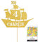 Personalised Birthday Pirate Ship Glitter Cake Topper- Gold Any Custom Age & Name Glitter Cake Decoration and Sprinkles - Happy Birthday Decorations - Personalised Toppers for Cakes by Cakeshop
