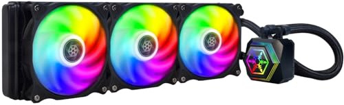 SilverStone Technology SST-PF360-ARGB-V2 - Premium-Wasserkühler von PermaFrost, dreifach einstellbare 120-mm-PWM, ARGB, Intel/AMD