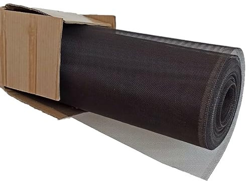 Rete per Zanzariere in Alluminio Rotolo 30 mt Maglia 18x16 Ricambio ideale per Finestra e Porta Finestra Colore Nero Varie Misure disponibili (80 cm x 30 m)
