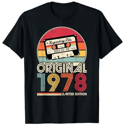 1978 vintage anniversaire rétro édition limitée homme femme cadeau T-Shirt