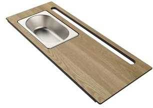 EVHOC Tagliere COMPLEMENT PLUS 170 per Lavello Cucina, Tagliere Multifunzione da Appoggio con Vaschetta Acciaio Inox, Made in Italy, 42x17 cm, Navis