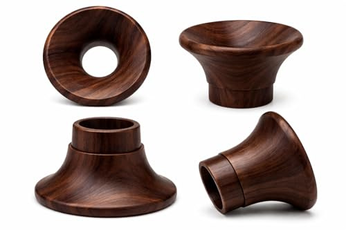 Steirische Harmonika Basstrichter Nussbaum 33 mm – 10 Stück handgefertigtes Zubehör aus echtem Holz – Ersatzteile für Harmonika in Premiumqualität – ideal für Volksmusik & Instrumentenbau