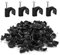 Auvotuis 200 Stück 8 mm Nagel-in-Kabel-Clips, schwarze Kabel-Management-Clips, Ethernet-Kabel, Nägel, Clips für RG59, RG6, RJ45, CAT6, Koaxialkabel
