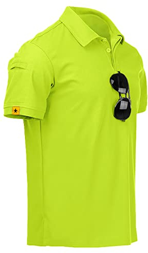 JACKETOWN Polo Shirt Uomo Manica Corta Asciugatura Rapida Traspirante Tennis Polo Shirt Camicie Polo Estate per Uomo Button Front T-Shirts Sport Shirt Basic Regular Fit Golf