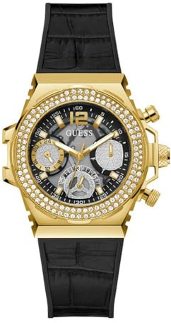 GUESS Ladies 36mm Watch - Turquoise Strap Turquoise Dial Gold Tone Case