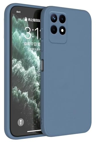 Topme Funda para Realme 8i / Realme Narzo 50 (4G) (6.6 Inches) Carcasa Caja Case Estuche, Funda Protectora de Piel de Silicona TPU - Lavanda Gris