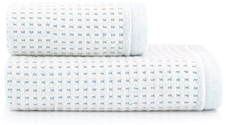 ZWOLTEX nordische Design Handtuch Sets - Badetuch - Handtuch I 100% Ägyptischer Baumwolle I Sammlung Oslo Lhati Malme - Oslo blau 2X(70X140)