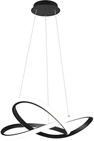 Reality Leuchten LED Pendelleuchte Course R32051432, Metall Schwarz matt, inkl. 27.5 Watt LED, Switch Dimmer