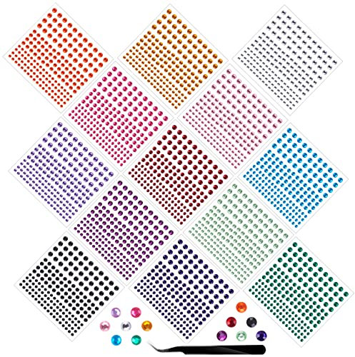Strass Autocollant, FITDON 2236 Pièces strass gemmes Cristal pour Visage Maquillage Ongles Décoration