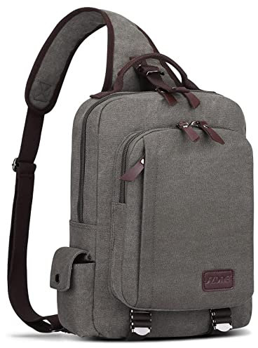 S-ZONE Sling Rucksack Herren Brusttasche 13 Inch Crossbody Umhängetasche Schultertasche Sporttasche