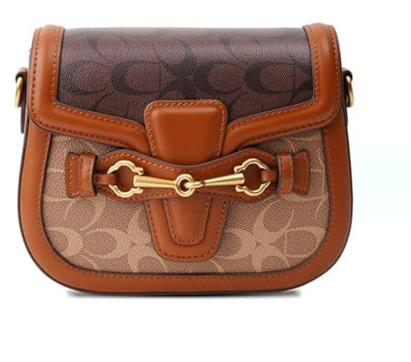 kofoviv Kleine Umhängetasche für Damen, goldene Schnalle, Leder, Geldbörse, modisches Design