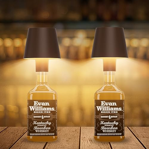 Coinmit 2 Pezzi Luce per Bottiglia Dimmerabile a LED senza fili, Luce per Bottiglia Portatile con Batterie, Lampada da Tavolo Tattile IP54 per uso interno/esterno, bar, ristoranti, Rosso ruggine