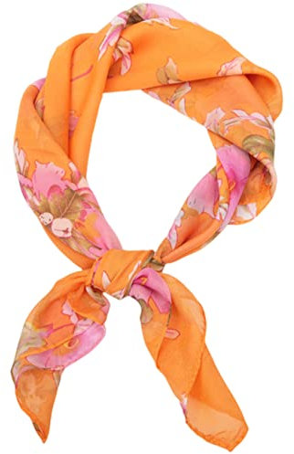 FAIRYGATE Bandana Damen Kopftuch Quadrates Bedrucktes Halstuch Satin Seidentuch Schal Chiffon DA2614