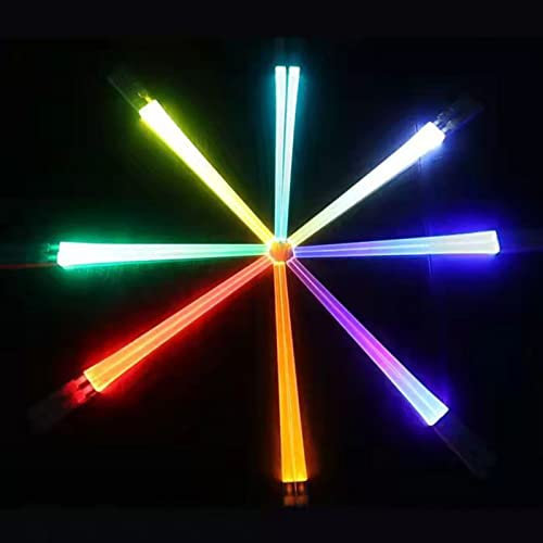 Palillos Luminosos, 7 Pares de Palillos creativos LED, Palillos de luz LED, Aptos para lavavajillas, Palillos Reutilizables para Sushi, arroz, Fideos, cocinas, cenas, Fiestas temáticas, Regalo