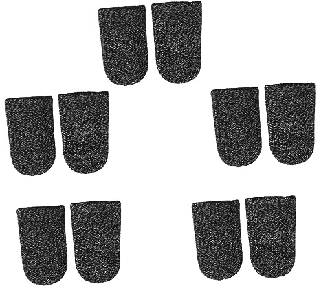 Veemoon 10stücke Pack Fingerhüllen Für Touchscreen-bedienung Atmungsaktiv Elastische Fingerabdeckungen Schwarz