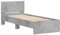vidaXL Bettgestell, Bettrahmen mit Lattenrost, Bett Gästebett mit Kopfteil, Einzelbett Schlafzimmerbett Schlafzimmermöbel, Betongrau 90x200cm Holzwerkstoff